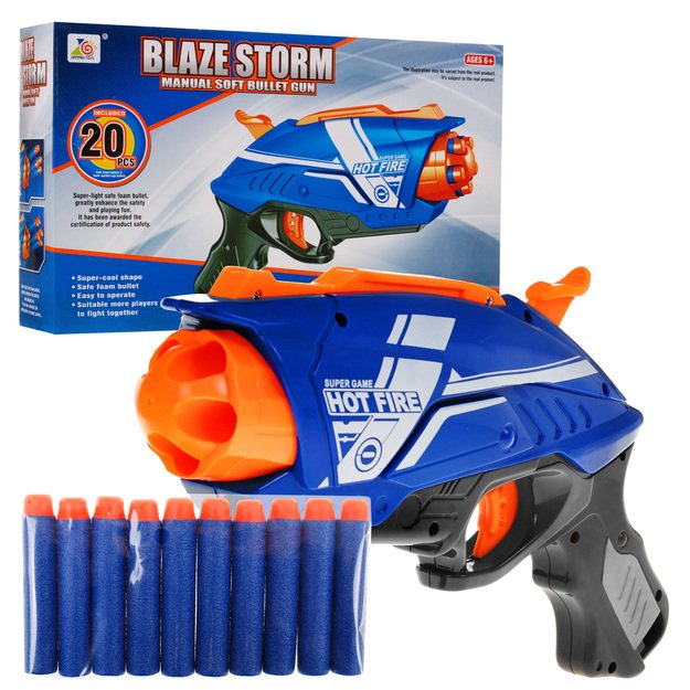 Žaislinis pistoletas Blaze Storm Little, mėlynas