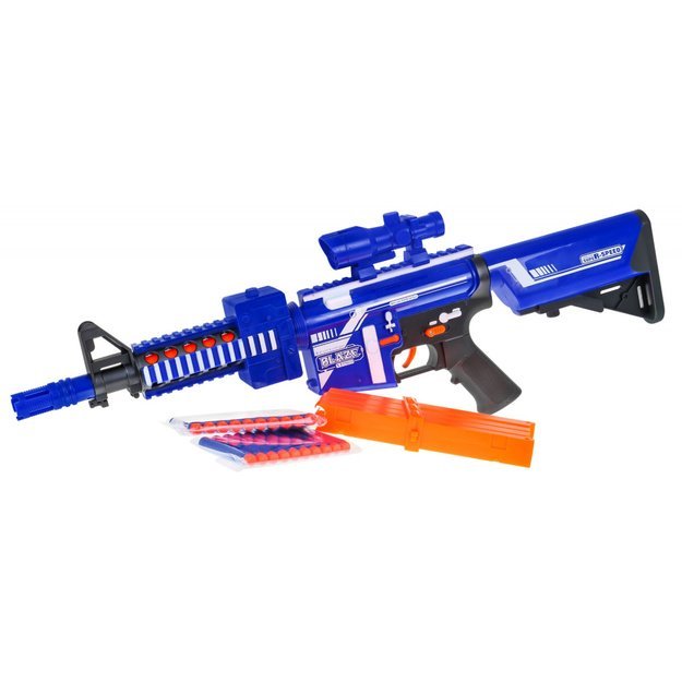 Žaislinis automatinis kulkosvaidis Blaze Storm Rifle, mėlynas