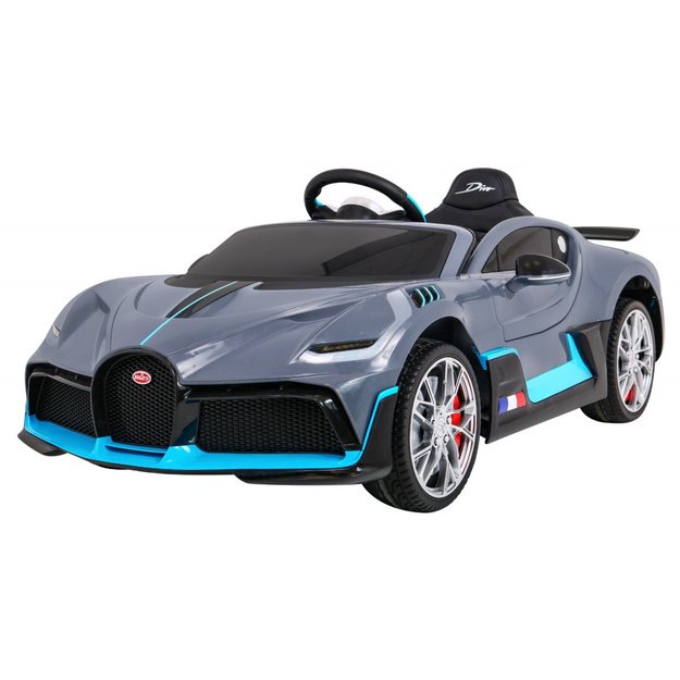 Vienvietis elektromobilis vaikams Bugatti Divo, pilkas