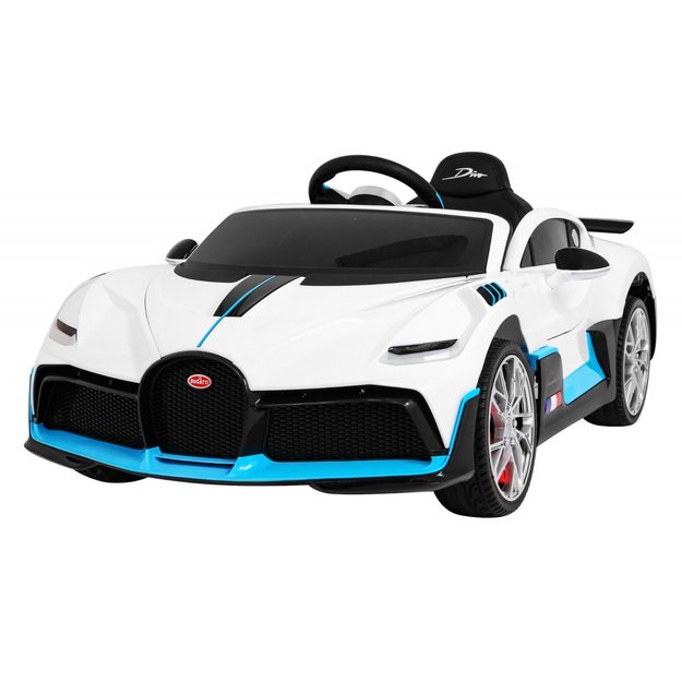 Vienvietis elektromobilis vaikams Bugatti Divo, baltas