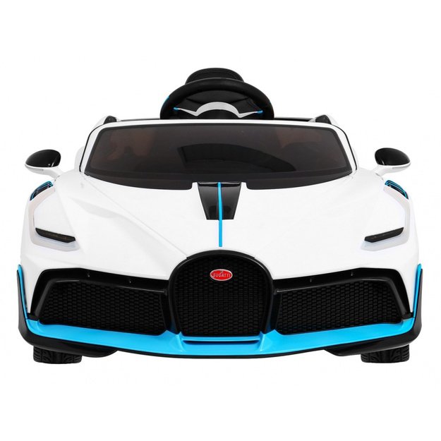 Vienvietis elektromobilis vaikams Bugatti Divo, baltas