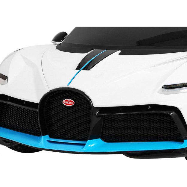 Vienvietis elektromobilis vaikams Bugatti Divo, baltas