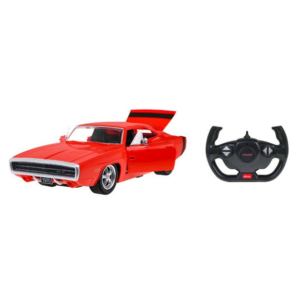 Nuotoliniu būdu valdomas Dodge Charger R/T automobilis 1:16, raudonas