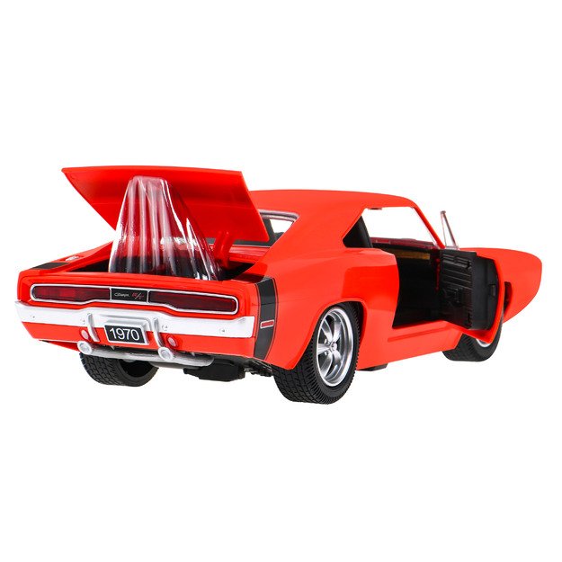 Nuotoliniu būdu valdomas Dodge Charger R/T automobilis 1:16, raudonas