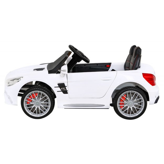 Vienvietis elektromobilis vaikams Mercedes AMG SL65 S, baltas