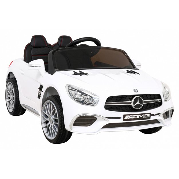 Vienvietis elektromobilis vaikams Mercedes AMG SL65 S, baltas