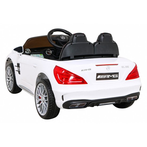 Vienvietis elektromobilis vaikams Mercedes AMG SL65 S, baltas