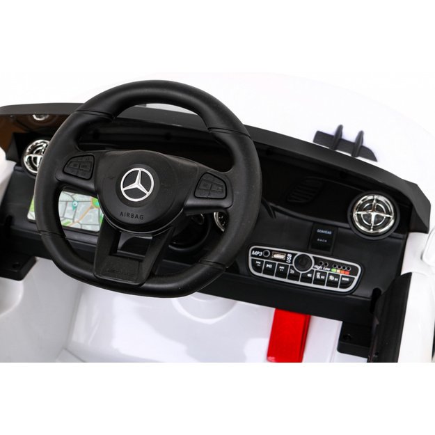 Vienvietis elektromobilis vaikams Mercedes AMG SL65 S, baltas