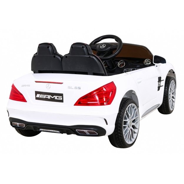 Vienvietis elektromobilis vaikams Mercedes AMG SL65 S, baltas