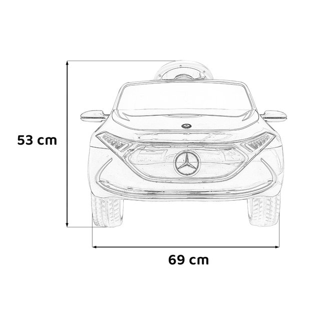 Vienvietis elektromobilis vaikams Mercedes Benz AMG EQA, juodas