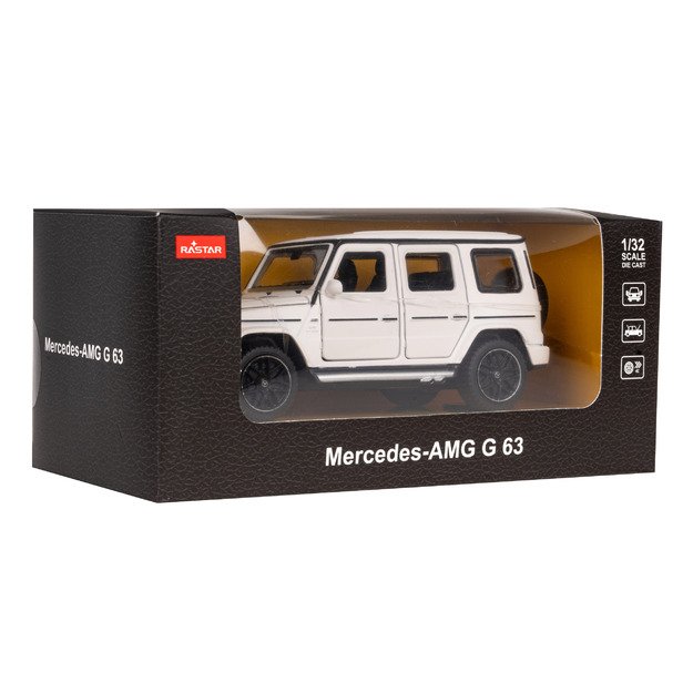 Metalinis automobilis Mercedes Benz AMG G63 1:32, baltas