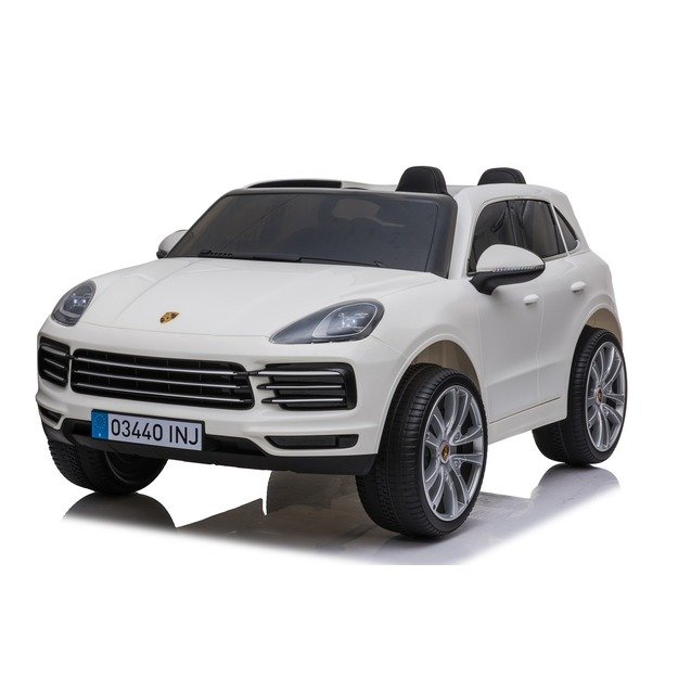 Vienvietis elektromobilis Porsche Cayenne S, baltas lakuotas